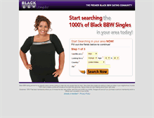 Tablet Screenshot of love.blackbbwsingles.com